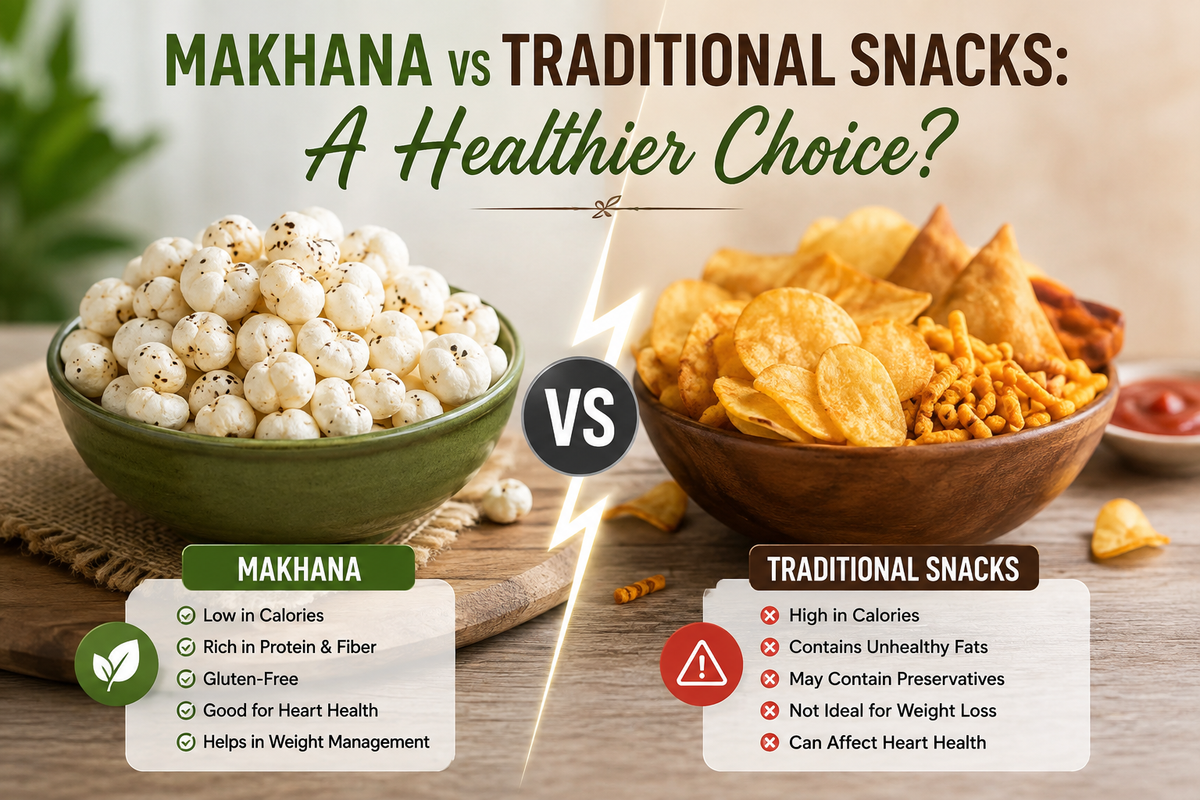Makhana vs Traditional Snacks: A Healthier Choice?