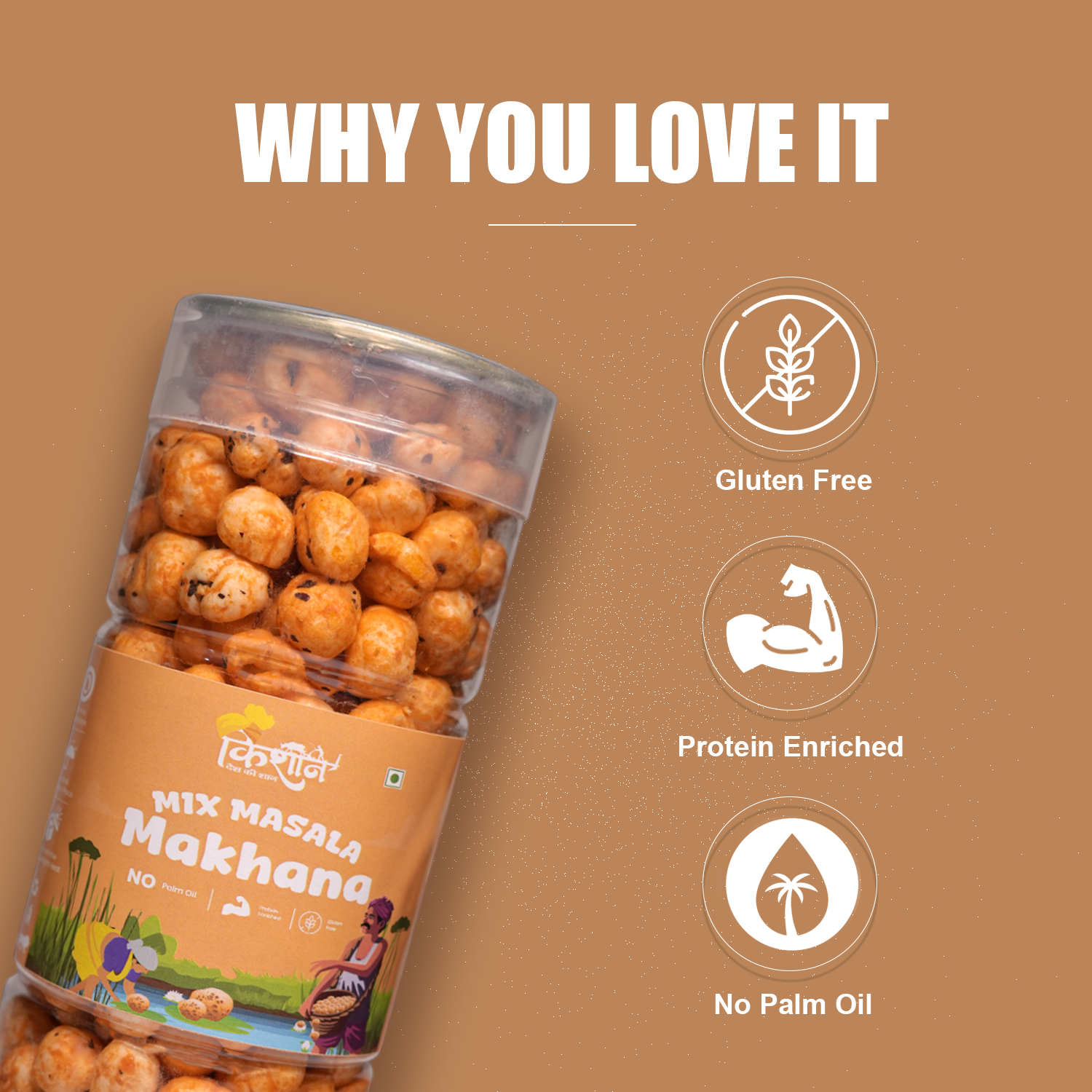Mix Masala Makhana 100g | Indian Spiced Fox Nuts – Kishaan