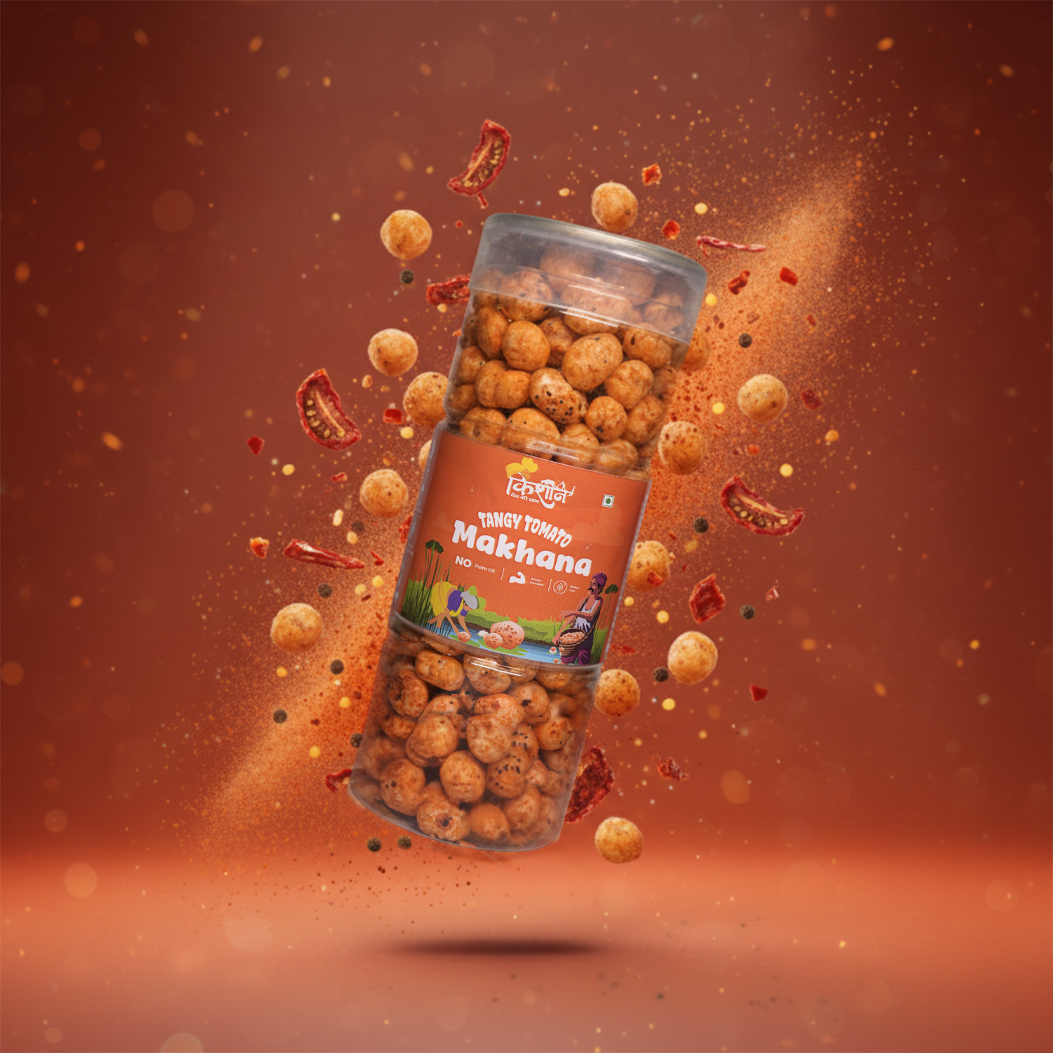 Tangy Tomato Makhana 100g | Zesty Fox Nuts – Kishaan