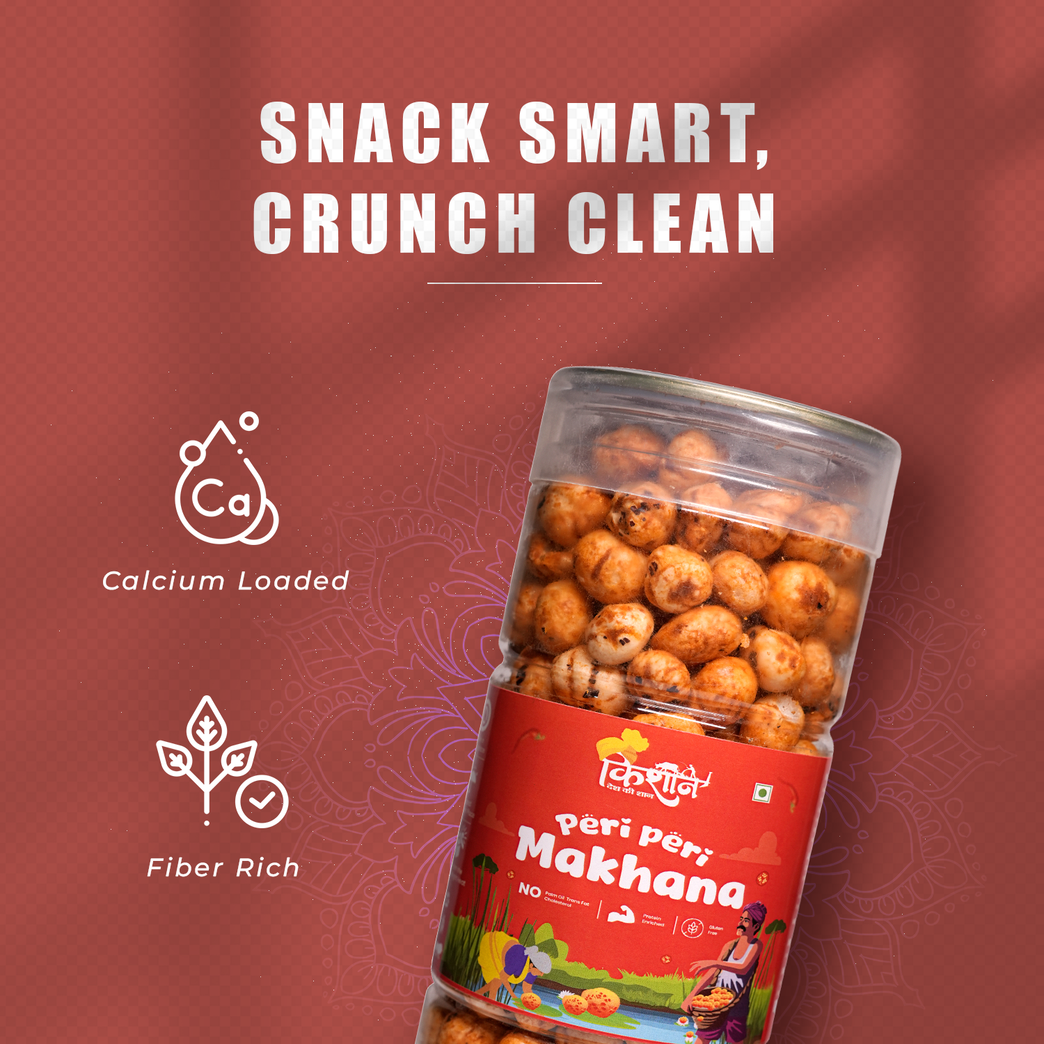 Peri-Peri Makhana 100g | Spicy Roasted Fox Nuts – Kishaan