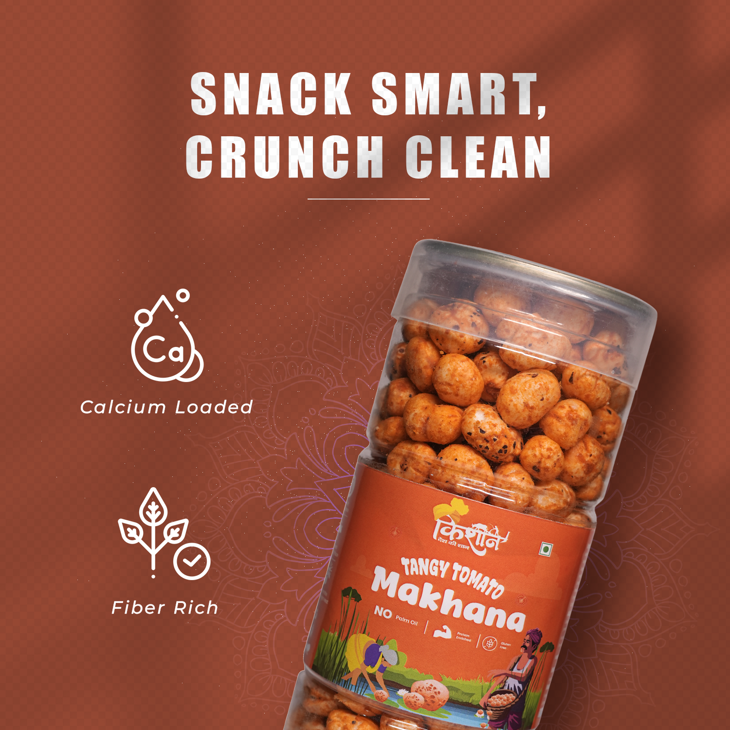 Tangy Tomato Makhana 100g | Zesty Fox Nuts – Kishaan